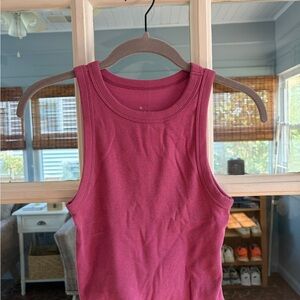 a new day Ribbed Tank Top - Berry